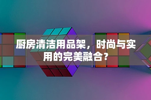 厨房清洁用品架，时尚与实用的完美融合？